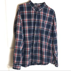 Wrangler plaid button up 2xl